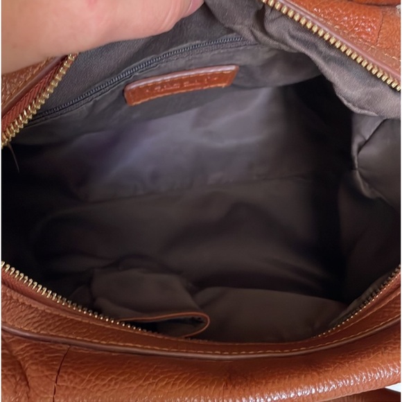 🆕 Terzetto Cognac Loreto Brown
Pebbled Leather Satchel Bag with Gold Hardware - Picture 9 of 12